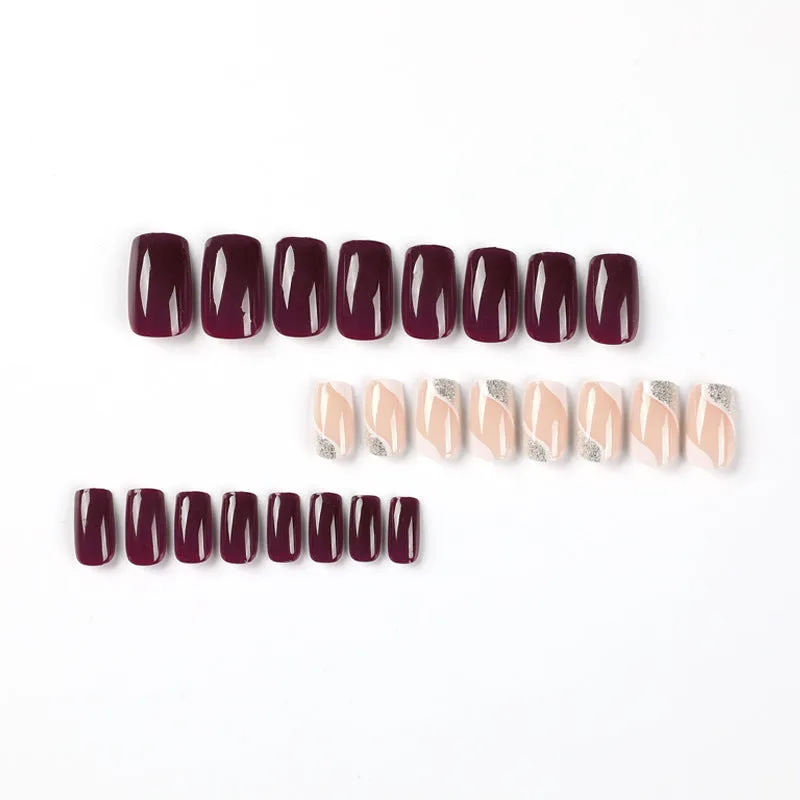 Square Op-Art Brown Redwine