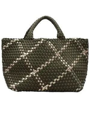 St. Barths Medium Plaid Tote in Verde