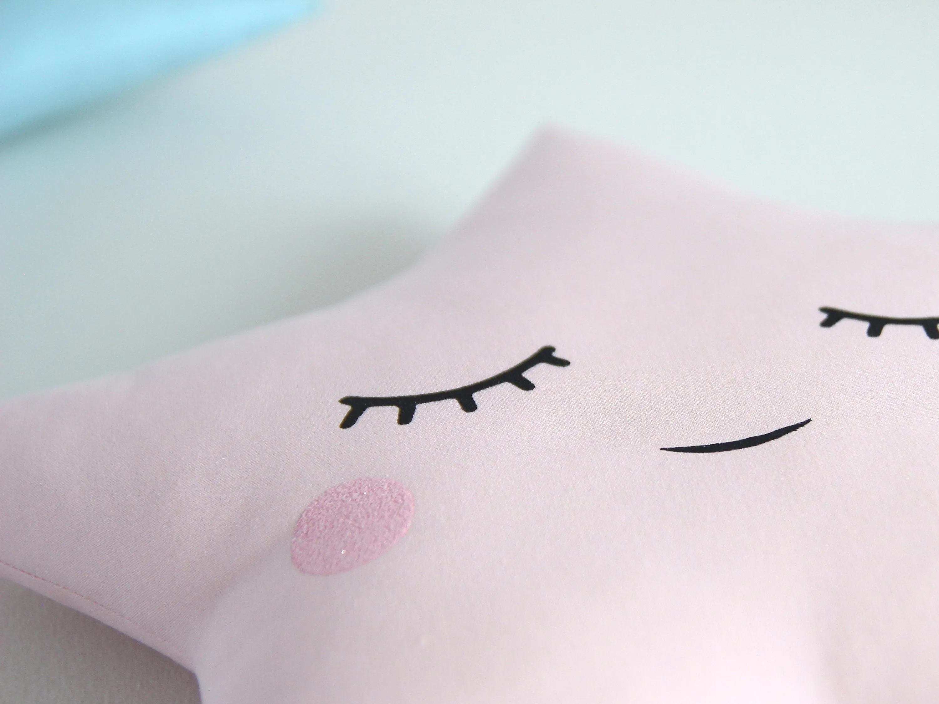 Star Pillow (3 colors) with Glitter Cheeks