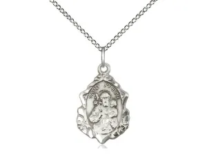Sterling Silver St Joseph Medal 18"