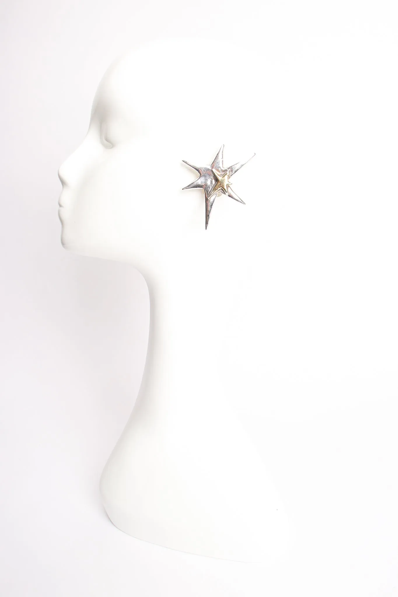 Sterling Star Earrings & Brooch Set