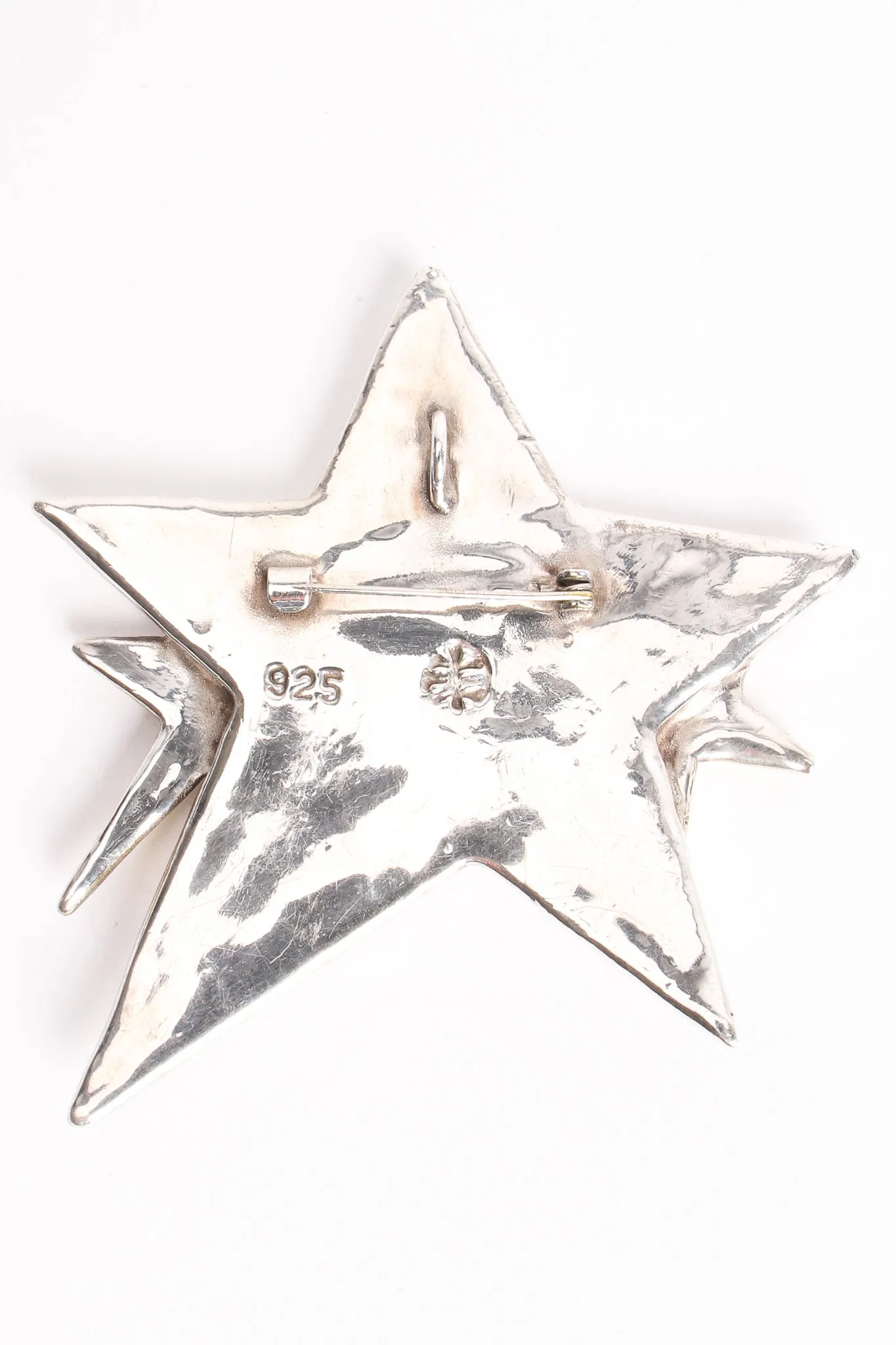Sterling Star Earrings & Brooch Set