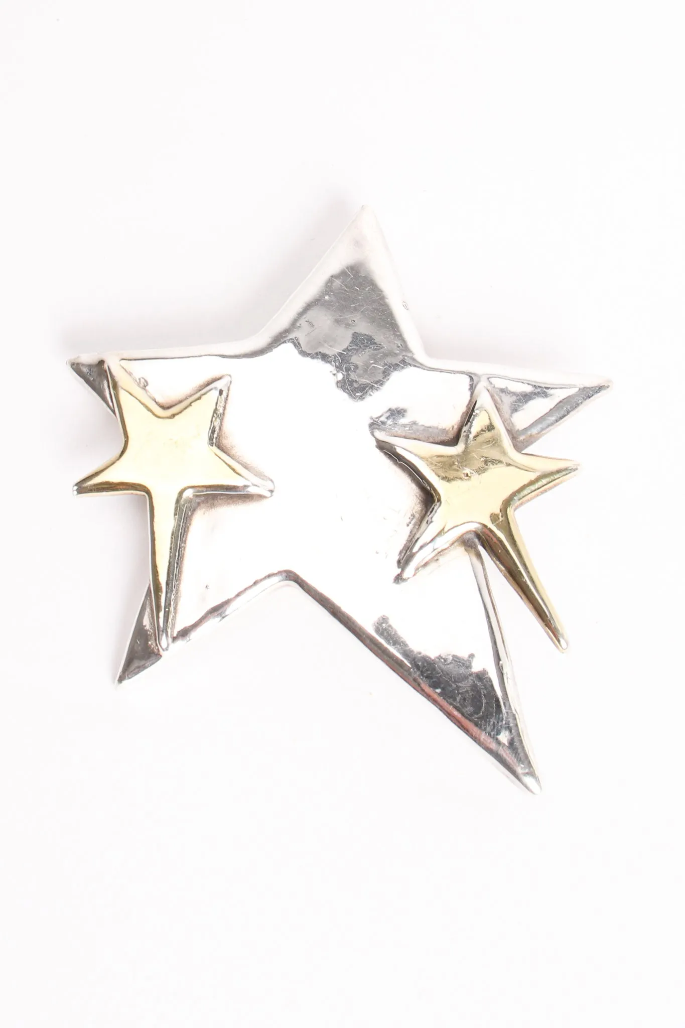 Sterling Star Earrings & Brooch Set