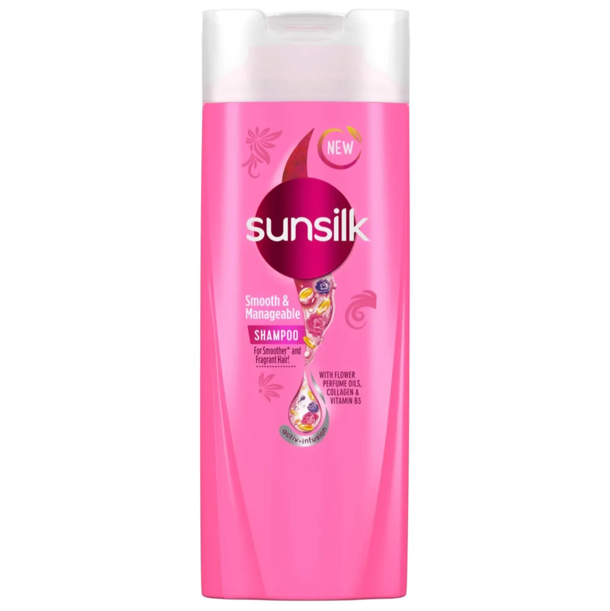Sunsilk Smooth & Manageable Shampoo (Pink) 180ml
