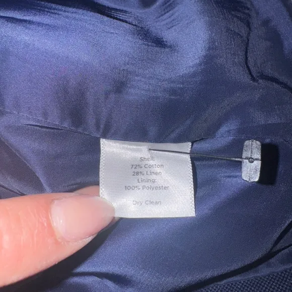 Talbots Women's Navy Jacket size 12 linen jacket