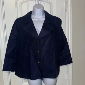 Talbots Women's Navy Jacket size 12 linen jacket