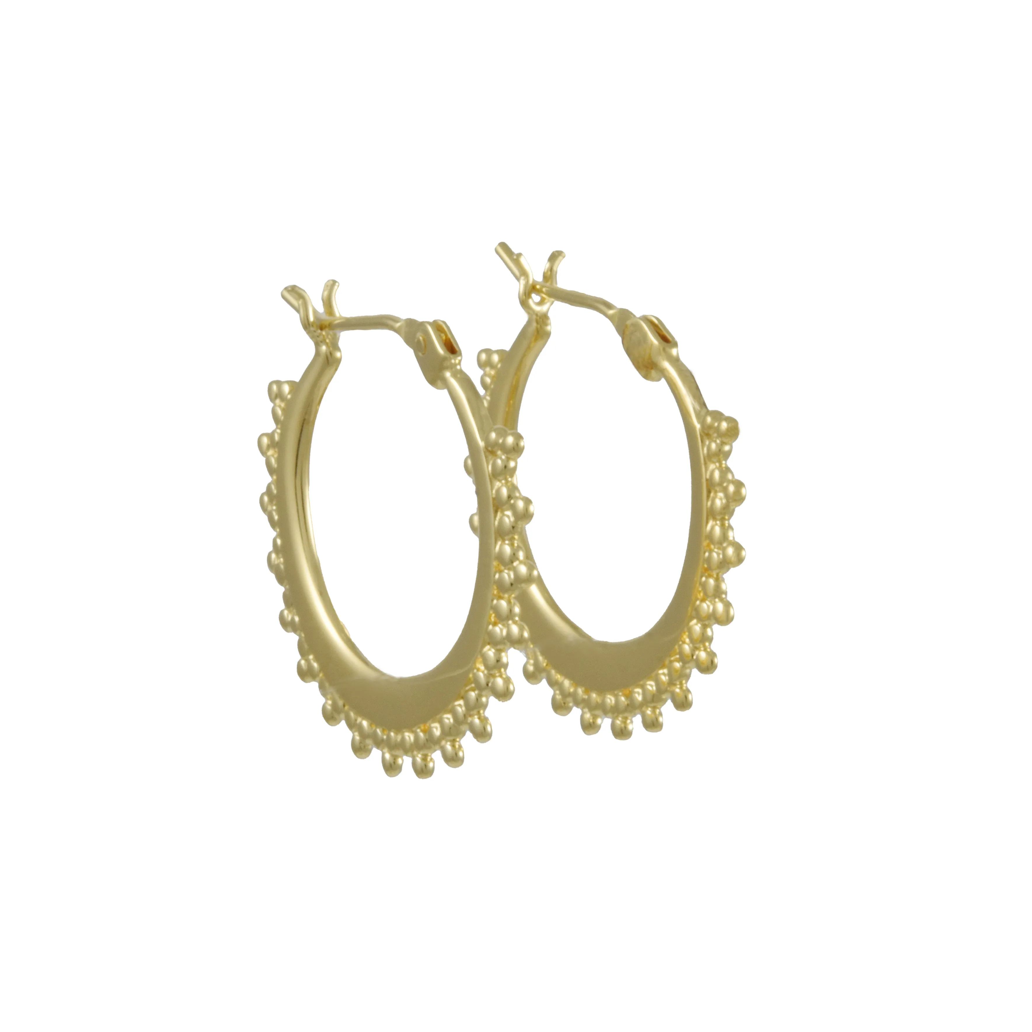 Tashi - Small Granulation Hoops in Vermeil
