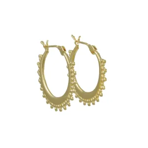 Tashi - Small Granulation Hoops in Vermeil