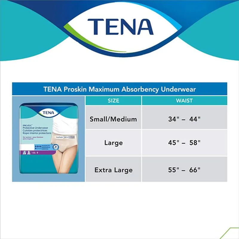 TENA® ProSkin™ Protective Incontinence Underwear for Women, Maximum Absorbency, Large