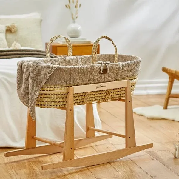 The Little Green Sheep Cellular Blanket - Truffle