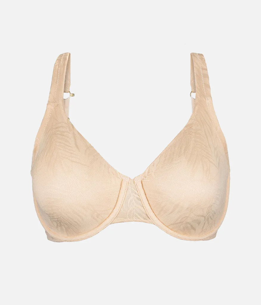 The Smooth Lace Minimizer Bra: Toasted Almond
