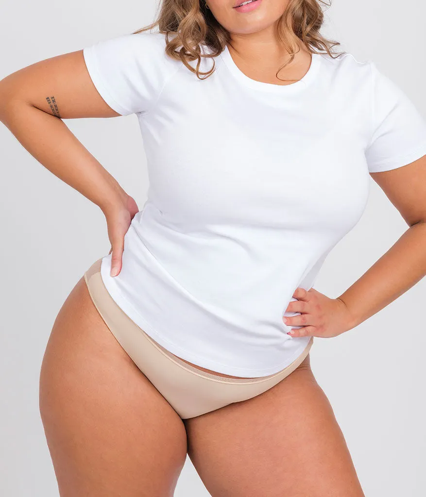 The Smooth Lace Minimizer Bra: Toasted Almond