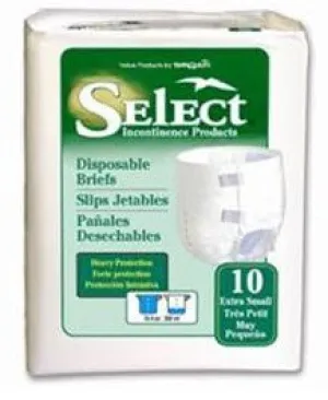 Tranquility Select Incontinence Disposable Briefs- X-Small, White CS/100