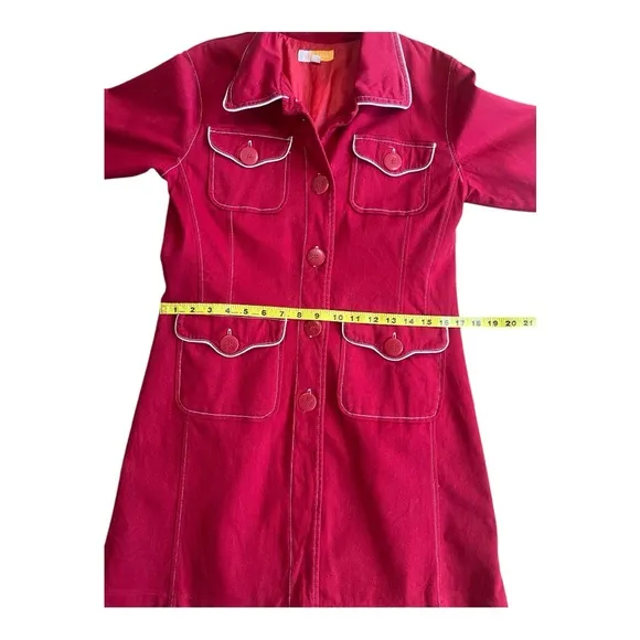 TULLE Women’s Lightweight Red Peacoat Size M