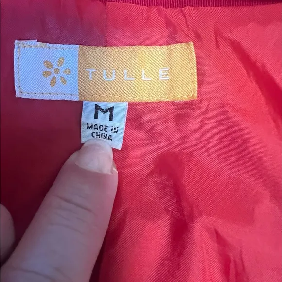 TULLE Women’s Lightweight Red Peacoat Size M