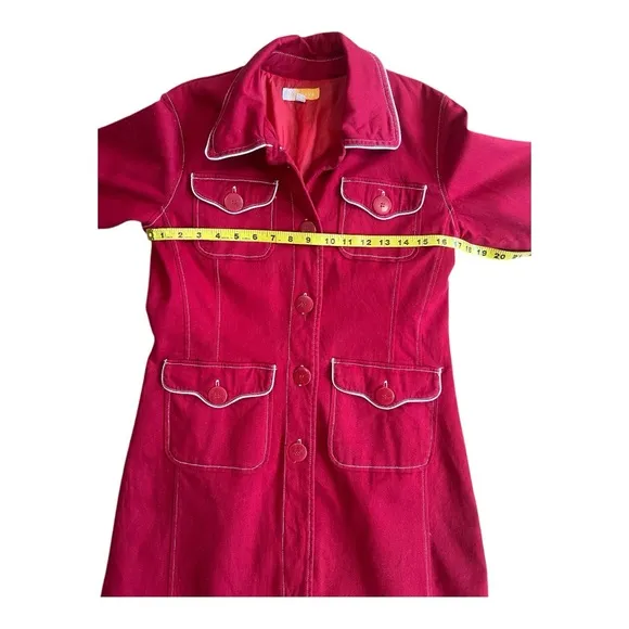 TULLE Women’s Lightweight Red Peacoat Size M