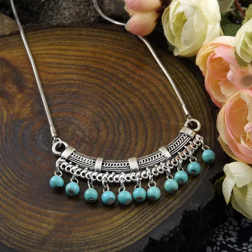 Turquoise Retro Bohemia Necklace