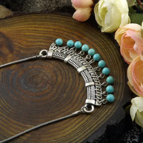 Turquoise Retro Bohemia Necklace
