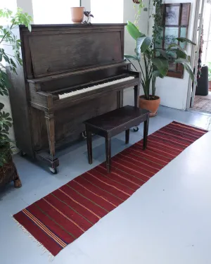 Vintage Anatolian kilim runner 1'10"x 9'