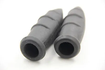 Vintage Bicycle Bike Grips Black 22.2mm Anti-Slip Flat Bar Rubber