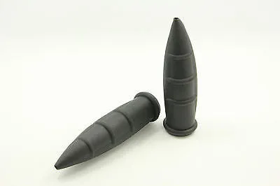 Vintage Bicycle Bike Grips Black 22.2mm Anti-Slip Flat Bar Rubber