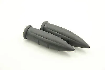Vintage Bicycle Bike Grips Black 22.2mm Anti-Slip Flat Bar Rubber