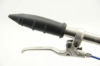 Vintage Bicycle Bike Grips Black 22.2mm Anti-Slip Flat Bar Rubber