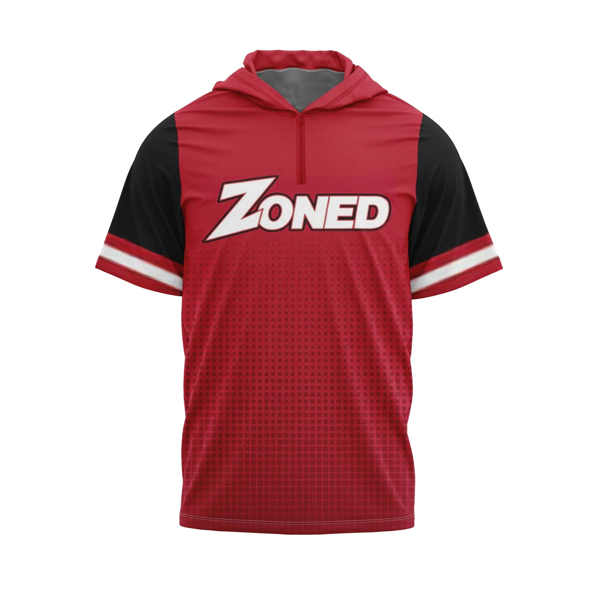 ZONED REDHAWKS 'ZONED' Lightweight Short Sleeve Quarter Zip Hoodie