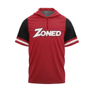 ZONED REDHAWKS 'ZONED' Lightweight Short Sleeve Quarter Zip Hoodie